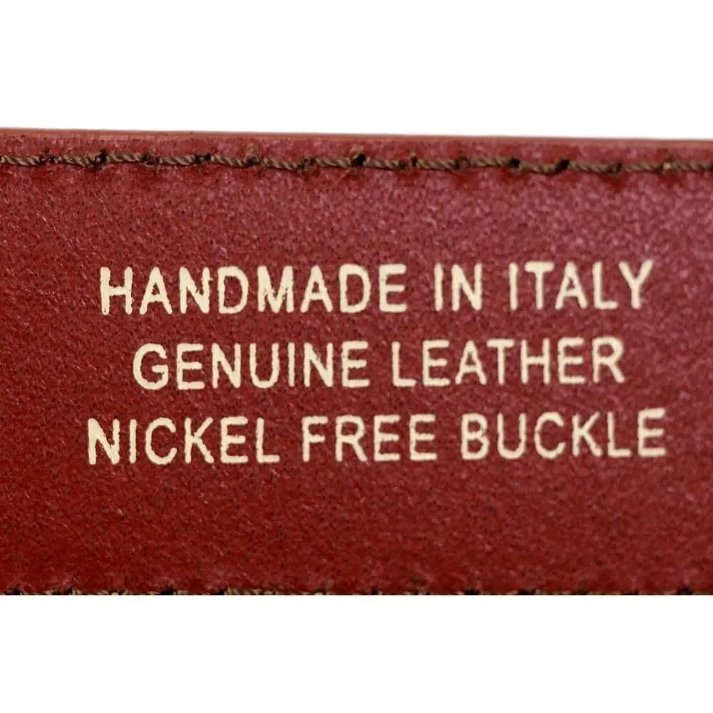 Handmade Italy BROWN REAL LEATHER 1 1/8